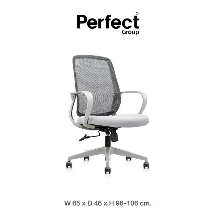 เก้าอี้ทำงานเพื่อสุขภาพ Perfect รุ่น CIRCLE สีเทา ตัวกลาง